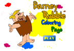 play Barney Colouring Page
