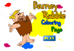 play Barney Colouring Page