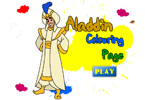 play Aladdin Colouring Page