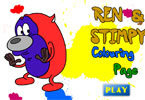 play Ren And Stimpy Colouring Page