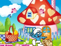 play Smurf House Decorating
