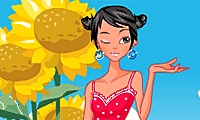 play Sunflower Dress Up