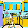 play Housewife In The Kitchen Coloring