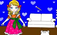 play A Girl And Her Cat Painting