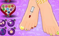 play Flower Pedicure Decoration