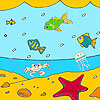 play Big Ocean And Fishes Coloring