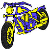 play Big Blue Motorbike Coloring