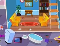 play Doll House Clean Up