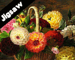 play Basket Of Dahlias Jigsaw