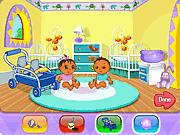 Dora'S Playtime With The Twins