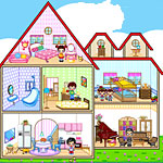 doll house games with family