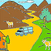 play Mountain And Cows Coloring