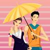 Cute Umbrella Couple