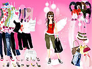 play Pink Feather Dress Up