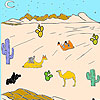 play Desert And Camels Coloring