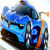 play Blue Racing Car Slide Puzzle