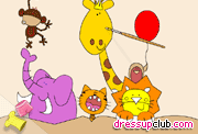 Cute Zoo Coloring