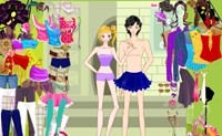 play Cartoon Couple Dress Up