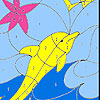 play Small Fishes And Dolphin Coloring