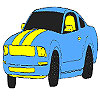 play Magnificent Blue Car Coloring