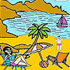 play Jenny Sunbathing Coloring