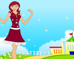 play Wonderful Spring Girl Dress Up