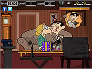 play Mr Bean Kissing