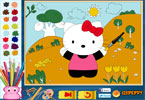 Hello Kitty Online Coloring Page