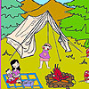 play Lena At The Camp Coloring