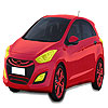 play Red Hyundai Car Coloring
