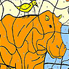 play Rhino And Bird Coloring