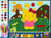 play Hello Kitty Online Coloring Page