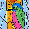play Woodpecker In The Forest Coloring