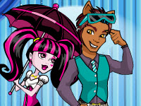 play Draculaura And Clawd Wolf Dressup