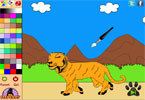 play Prowling Tiger Online Coloring Page