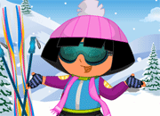 play Dora Skiing Dress Up