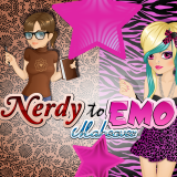 play Nerdy To Emo Makeover