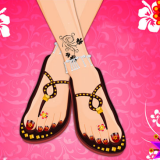 play Flower Pedicure Decoration