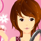 play Girl With Mirror Makeup