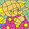 play Elephant In Pink Dress Coloring