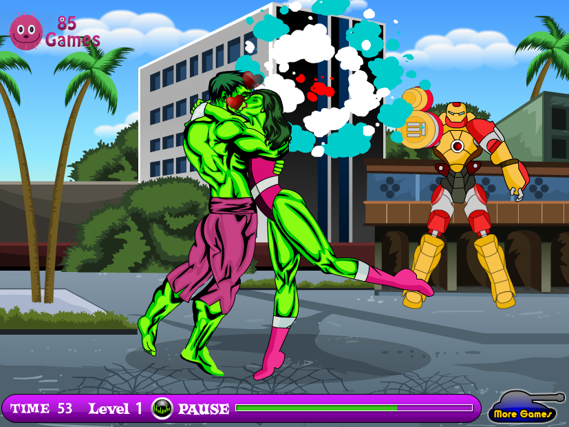 play Hulk Kissing