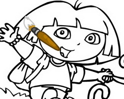 play Dora Coloring Book