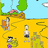 play Sand Castles On The Beach Coloring
