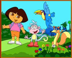 play Dora Coloring Page