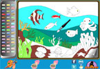 play Undersea Life Online Coloring Page