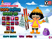 play Dora Skiing Dressup