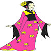 play Pink Kimono Coloring