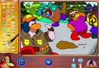 play Penguin Family Online Coloring Page