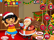 play Dora With Santa Dressup