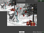 play Christmas Alien Jigsaw